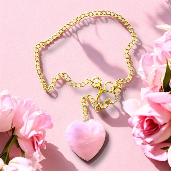 Gorgeous Rose Quartz heart pendant necklace It is the love stone for a reason - Picture 1 of 15
